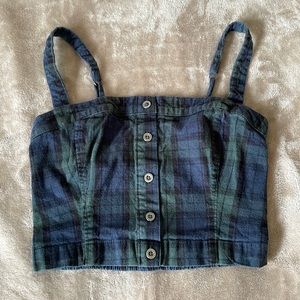 Hollister Plaid Crop Top Small